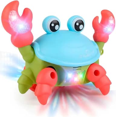 Brinquedo Caranguejo siri Fujão Dançante com Led e musica