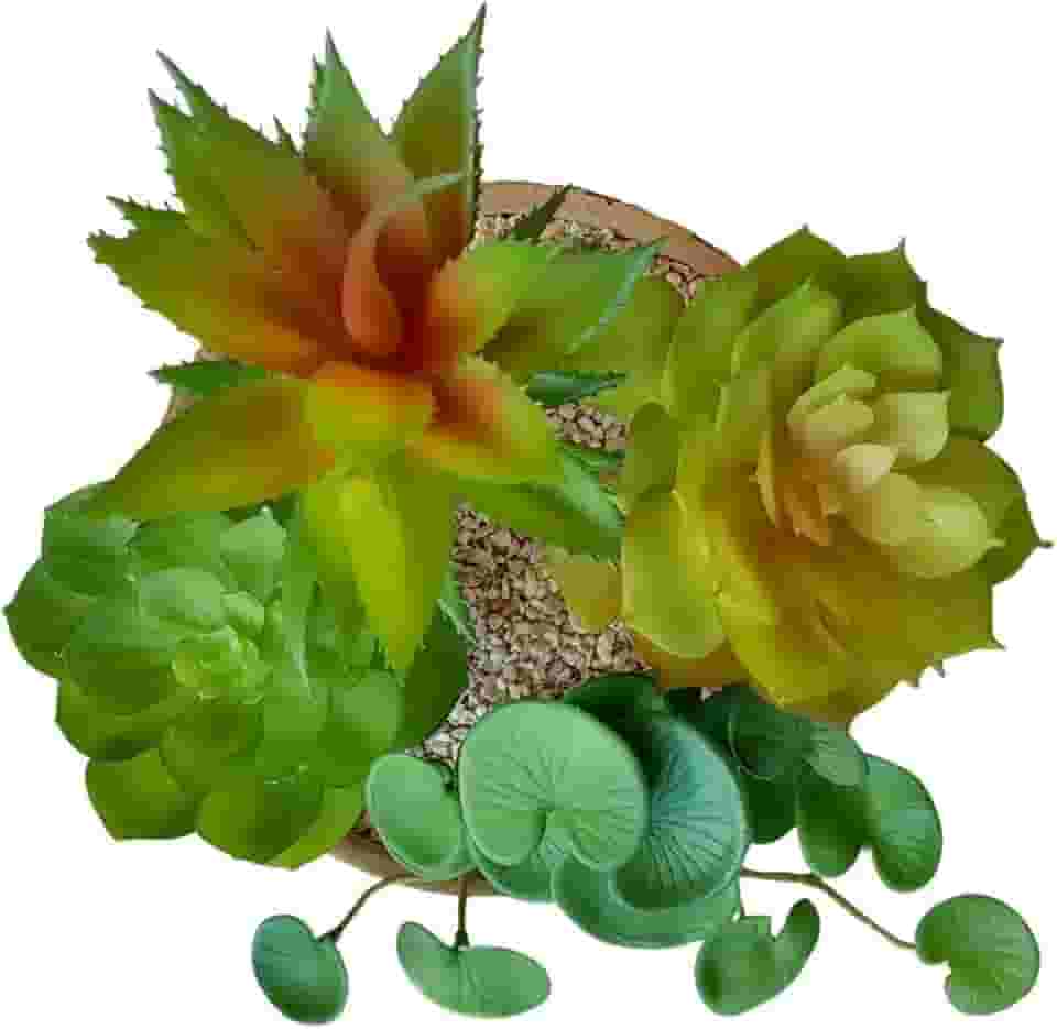 Kit 04 SUCULENTAS ARTIFICIAIS PLANTA AVULSA PARA ARRANJO ENFEITE JARDIM VERTICAL (VD1)
