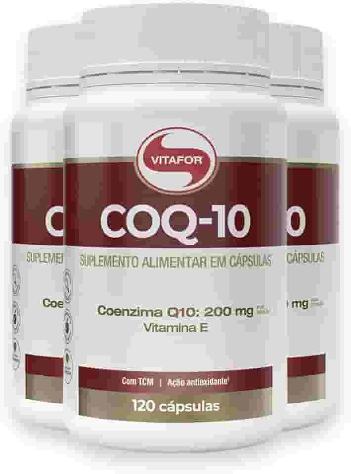 Kit 3 Coenzima Q10 200mg Vitafor 120 Cápsulas