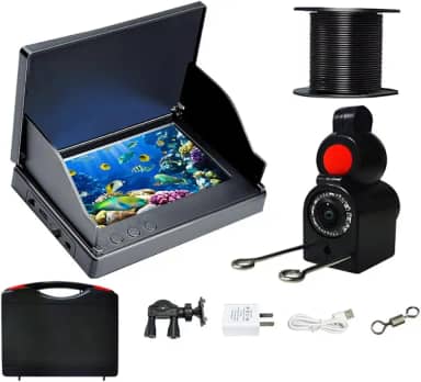 rockible Fishfinder à prova d'água, equipamento de pesca, localizador de profundidade estável, colorido, câmera subaquática para pesca no mar,