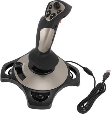 Flight Stick Com Função de Vibração, Joystick de PC Com Controle de Aceleração para Computador, Laptop, 7 8 10 11, 4 Eixos, 12 Botões Programáveis, Fácil de Usar