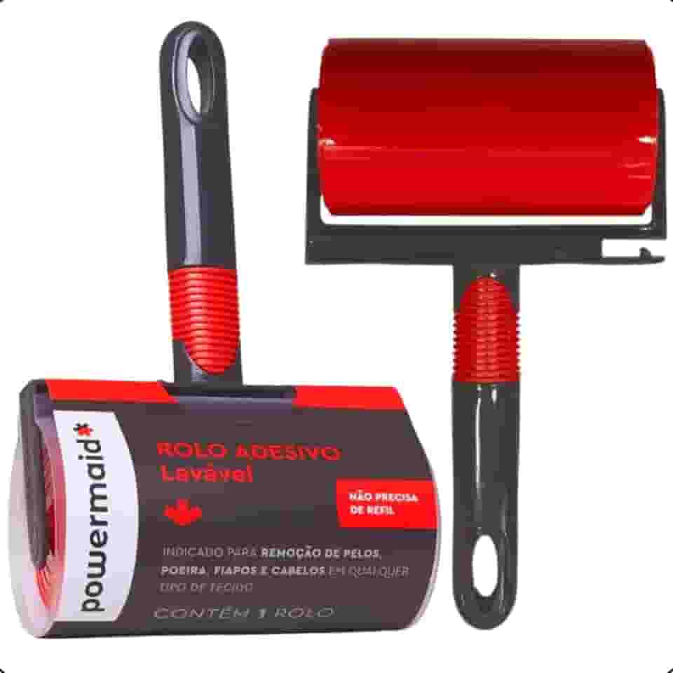 Kit 2 Rolos Adesivo Lavável Tira Pelo Roupas Cabelo Fiapo Sofá Pets Gato Cachorro