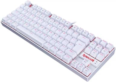 Teclado Mecanico Kumara Single Color Branco Switch Vermelho (K552W-2) - Redragon