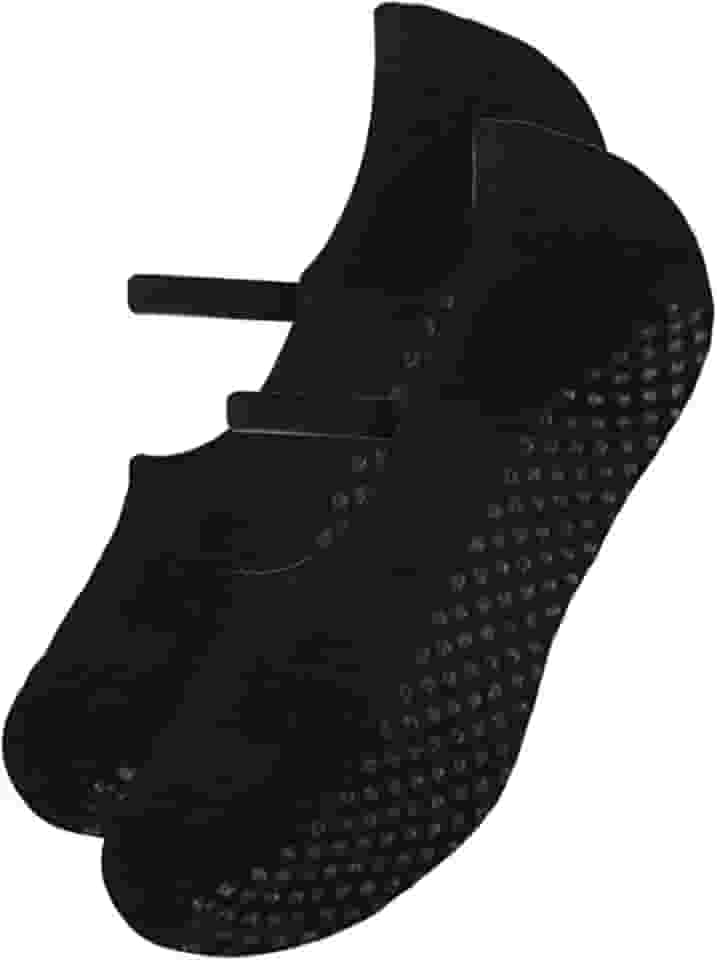 Meia Sapatilha Antiderrapante Feminina Confortável Yoga Pilates Adulto, Preto, 34-39