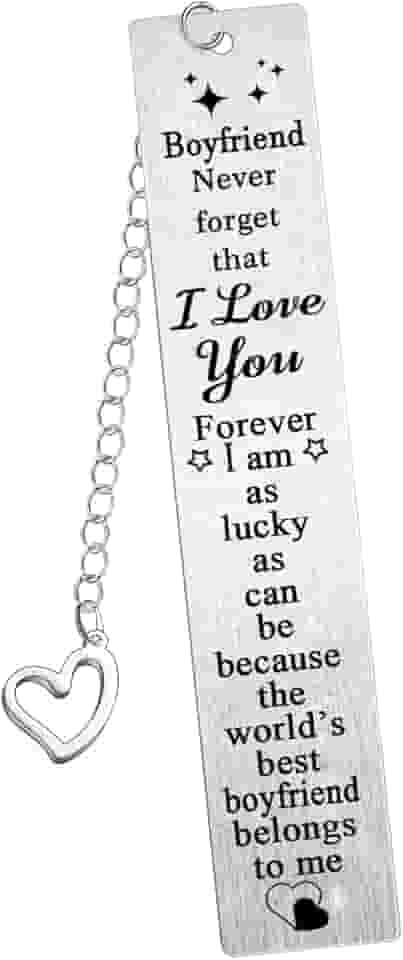 Marcador de livro para namorado, presente de namorada de casamento, aniversário, Natal, Dia dos Namorados, presente para ele presente de namorado