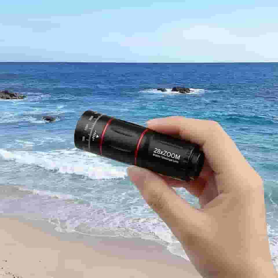 Telescópio monocular para celular 28 x para fotografia de concertos de alta definição