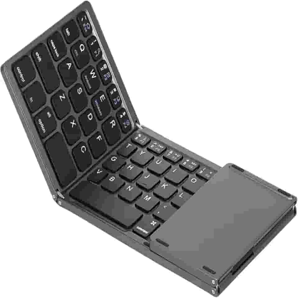Mini Teclado Dobrável com Ç Portátil Tecnologia Bluetooth Sem Fio Com Touchpad