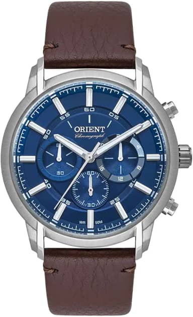 Relógio Orient Masculino Ref: Mbscc055 D1nx Cronógrafo Prateado