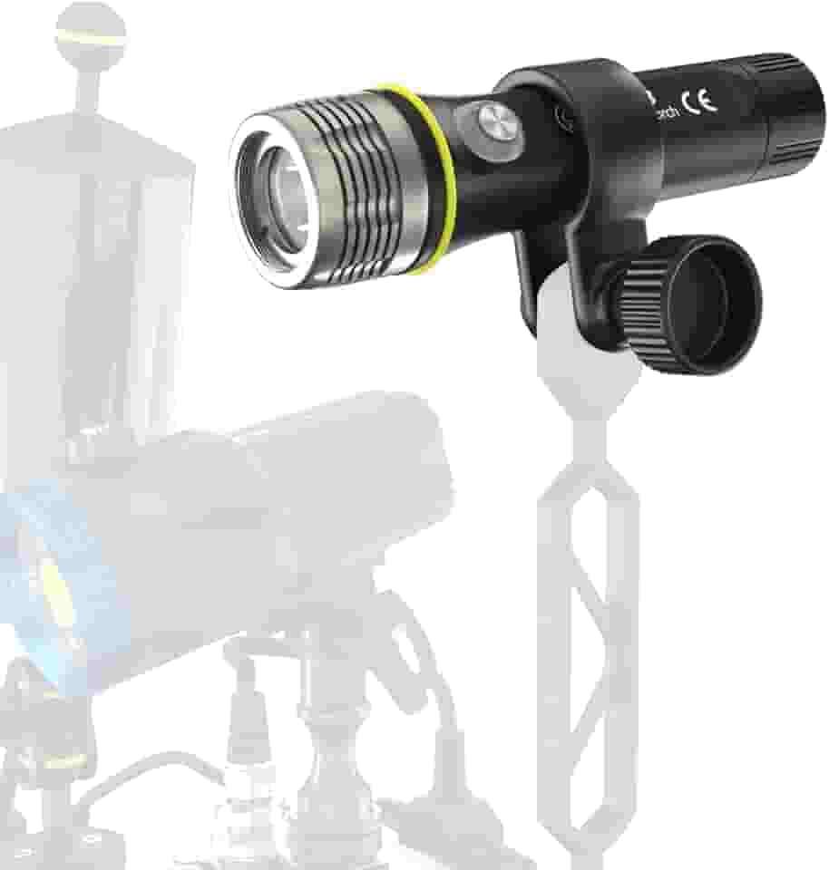 Lanterna de mergulho MK-03 100 m/325 pés debaixo d'água 1000 lúmens, lanterna de mergulho com laser, 3 modos subaquáticos IPX8 à prova d'água para esportes ao ar livre debaixo d'água