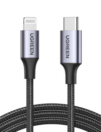 UGREEN Cabo Lightning Certificado pela MFi, 1m, Cabo USB C para Lightning Compatível com iPhone 14/14 Pro/14 Pro Max, iPhone 13/12/11/X/XR/XS/série 8, iPad 9, AirPods Pro, etc.