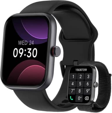 Smartwatch Relógio Inteligente, Tela HD de 1,91' Relógio Fitness com Alexa, 100 Esportes, Frequência Cardíaca e Monitoramento do Sono, IP68 à rova d'água, Compatível com Android iOS, 2 Pulseiras