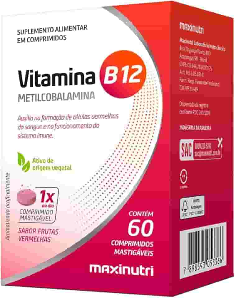 Maxinutri Vitamina B12 Comprimidos Mastigáveis (60 Comp) Único