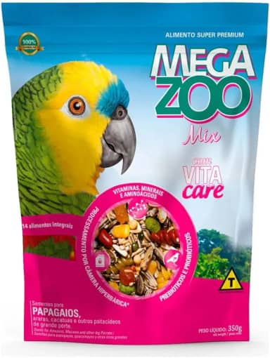 Ração Megazoo MIX PAPAGAIO 350GR