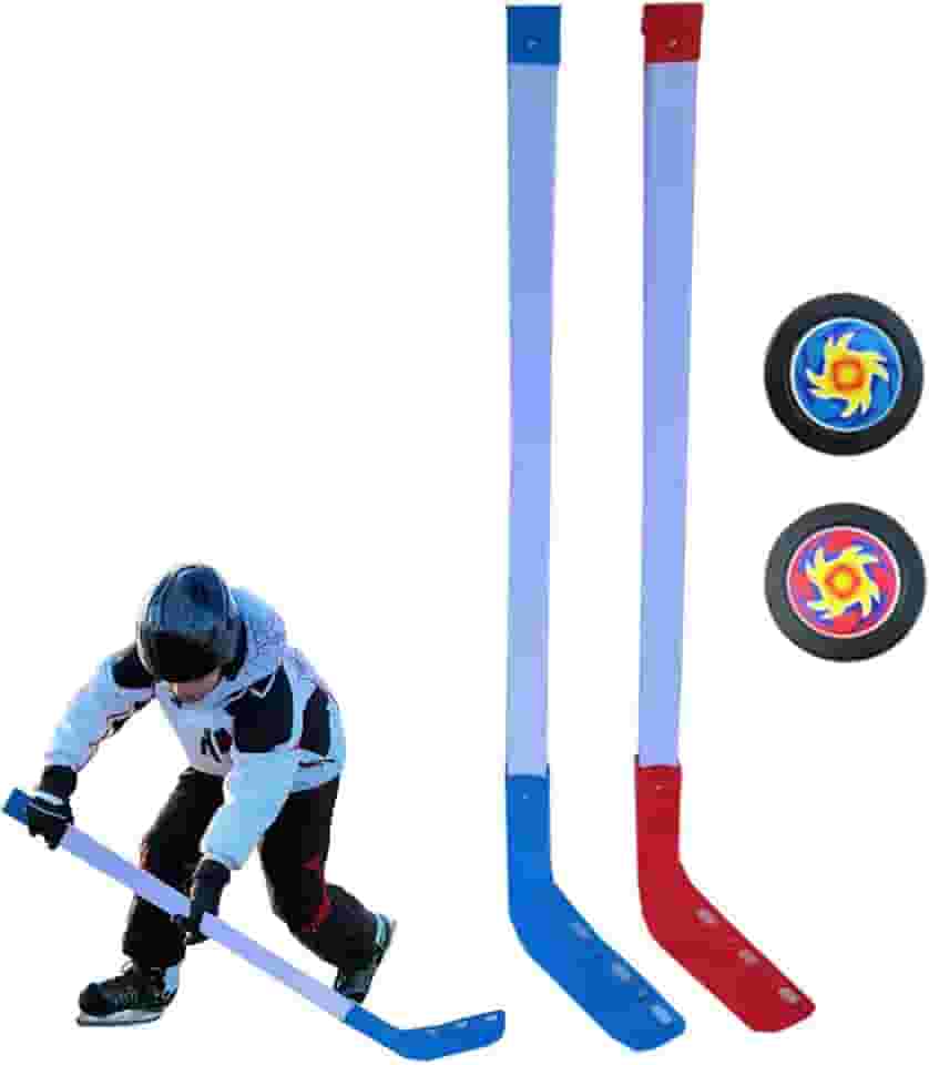 Tacos de hóquei no gelo para crianças, conjunto de taco e bola de hóquei infantil, conjunto de taco de hóquei de rua infantil, equipamento de treinamento de hóquei infantil para meninos e meninas