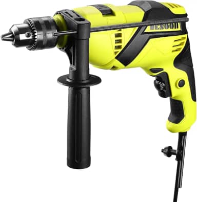 DESOON Furadeira de Impacto Profissional 810W 220V - 3000 RPM, 13mm, Função 2 em 1, Mandril de Metal com Alça Giratória, Ideal para Madeira, Concreto e Aço