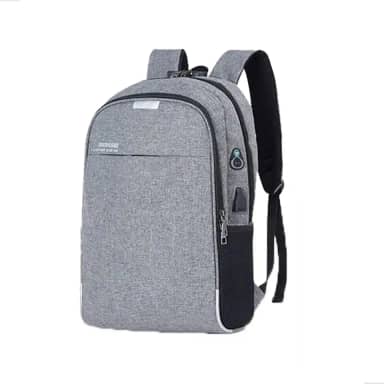 Mochila Executiva Antifurto com Porta USB e Saída para Fone – Impermeável, Cadeado com Senha, Alças Acolchoadas, Bolso Refletivo e Compartimento para Notebook de até 15,6