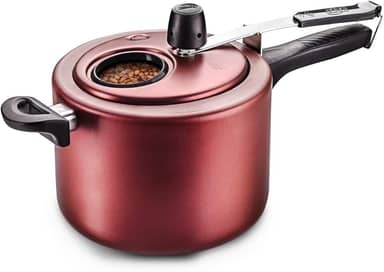 MTA - Panela de Pressão com Visor de Vidro e Fechamento Interno em Alumínio com Antiaderente, Capacidade de 4,5L, nº 20, Cor Cereja, Linha Visor.