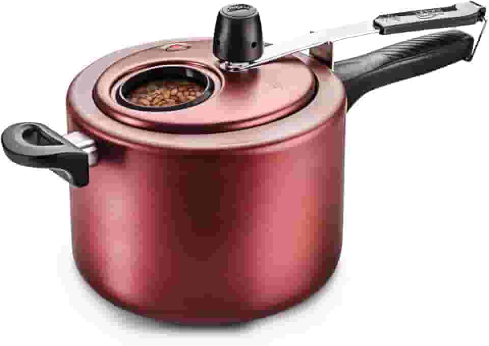 MTA - Panela de Pressão com Visor de Vidro e Fechamento Interno em Alumínio com Antiaderente, Capacidade de 4,5L, nº 20, Cor Cereja, Linha Visor.