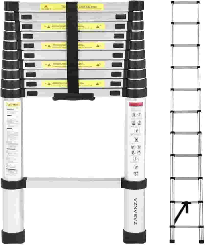 Escada Telescópica Extensiva Alumínio Multifuncional 3,8m 13 Degraus
