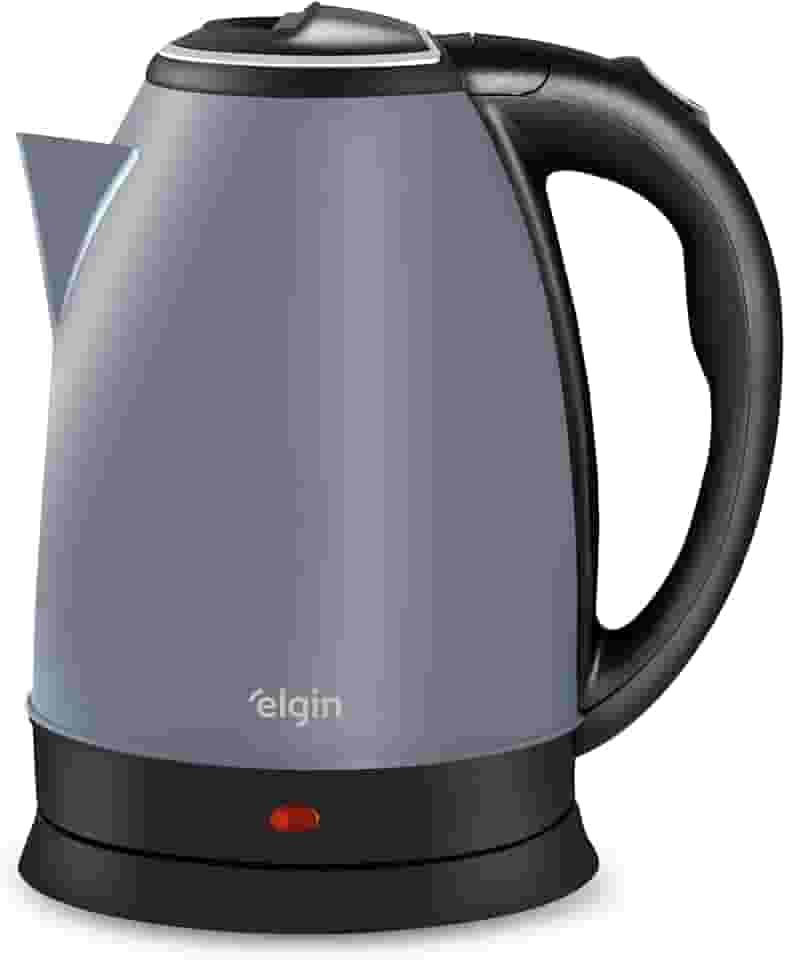 Chaleira Elétrica Inox Elgin - Jarra sem Fio 2 Litros Desligamento Automático Cinza Lunar 220V