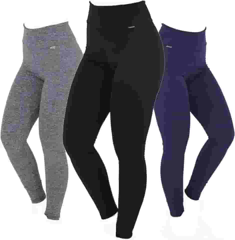 KIT COM 03 LEGGINGS PELUCIADAS CINTURA ALTA BÁSICA FELPADA QUENTINHA