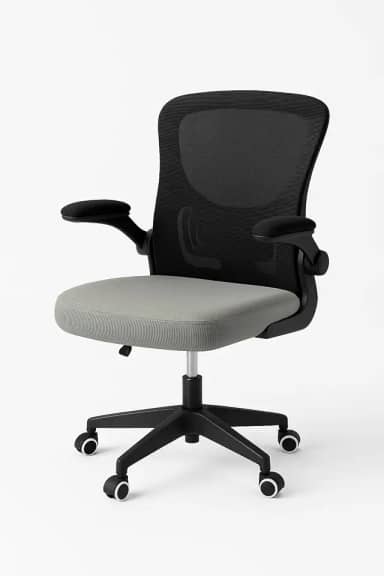 Cadeira Ergonômica Escritório Stoel Liv Tecido Mesh Respirável Confortável Home Office Preto Cinza