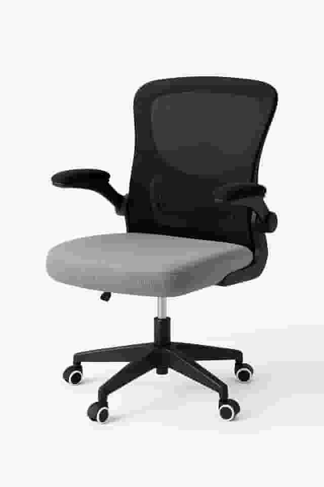 Cadeira Ergonômica Escritório Stoel Liv Tecido Mesh Respirável Confortável Home Office Preto Cinza