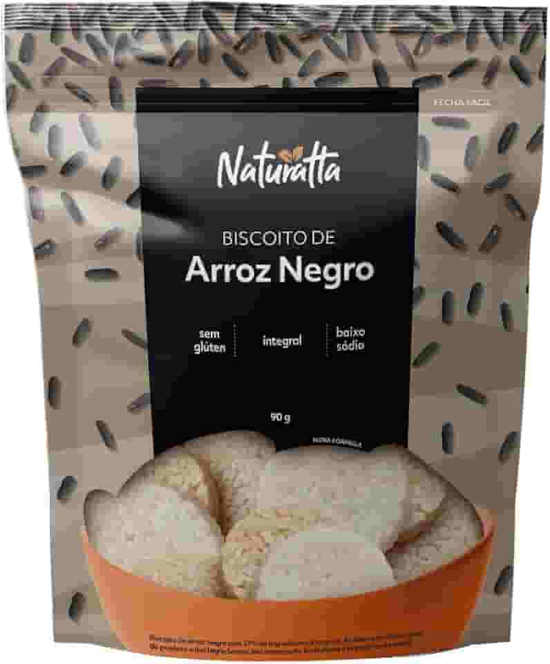 Biscoito Arroz Negro Sem Glúten Naturatta 90G