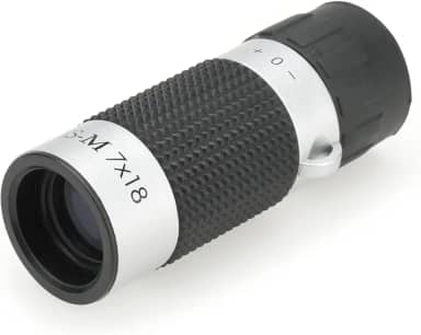 Monóculos Kenko CRM01 Ceres-M, 7 x 18, 7 vezes, 18 calibração, design compacto, peso: 35 g, capa e alça incluídas, prata