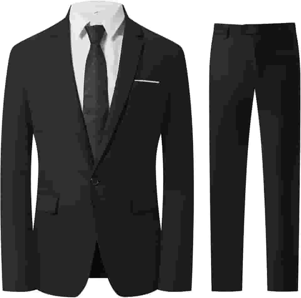 Ternos masculinos 2 peças slim fit um botão terno terno jaqueta blazer conjunto de calças para casamento negócios