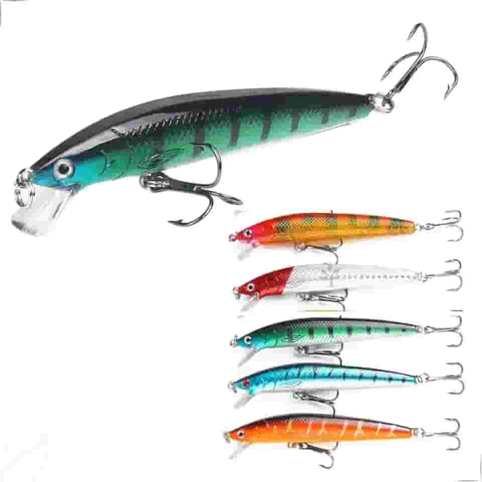 Isca Artificial Kit 5un Importada Meia Água Tucunaré Traíra