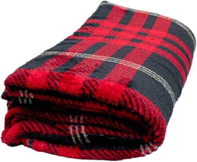 Manta para Casal de Microfibra 100% Poliéster Estampado em Xadrez com cores Sortida