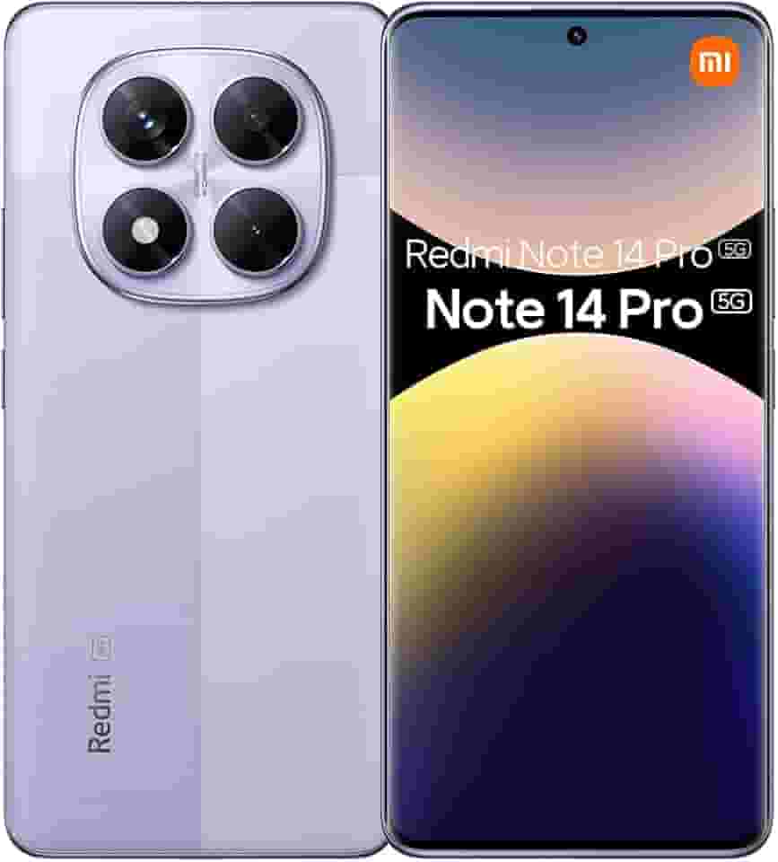 Smartphone Xiaomi Redmi Note 14 Pro 5G Lavender Purple (Roxo Lavanda) 12GB RAM 512GB ROM NFC