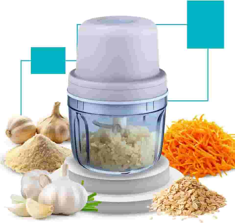 Mini Processador Triturador Alimentos Alho Cebola Elétrico Potente Usb Recarregável Moedor Sem fio