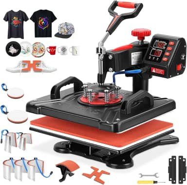 220V, 10 em 1 Prensa Termica, Prensa Termica Sublimação, Prensa Termica, Maquina de Estampar Camisetas, Máquinas de Prensa Térmica Transferência de Calor por para Camisetas Chapéu