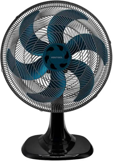 Ventisol Ventilador de Mesa Oscilante, Turbo 6 Pás Premium, Azul, 40cm, 220V