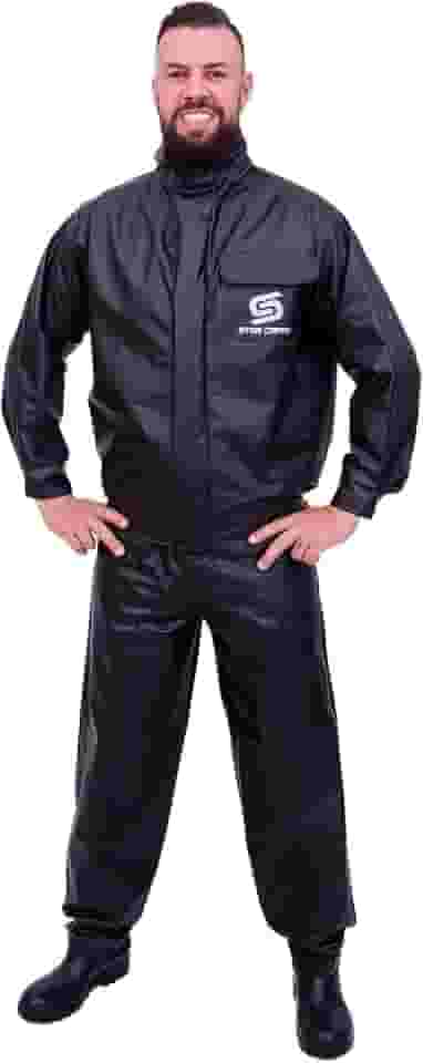 Capa De Chuva Motoqueiro Star Capas Impermeável Conjunto Jaqueta e Calça Motoqueiro Motociclista Motoboy Motogirl Impermeável Masculino e Feminino