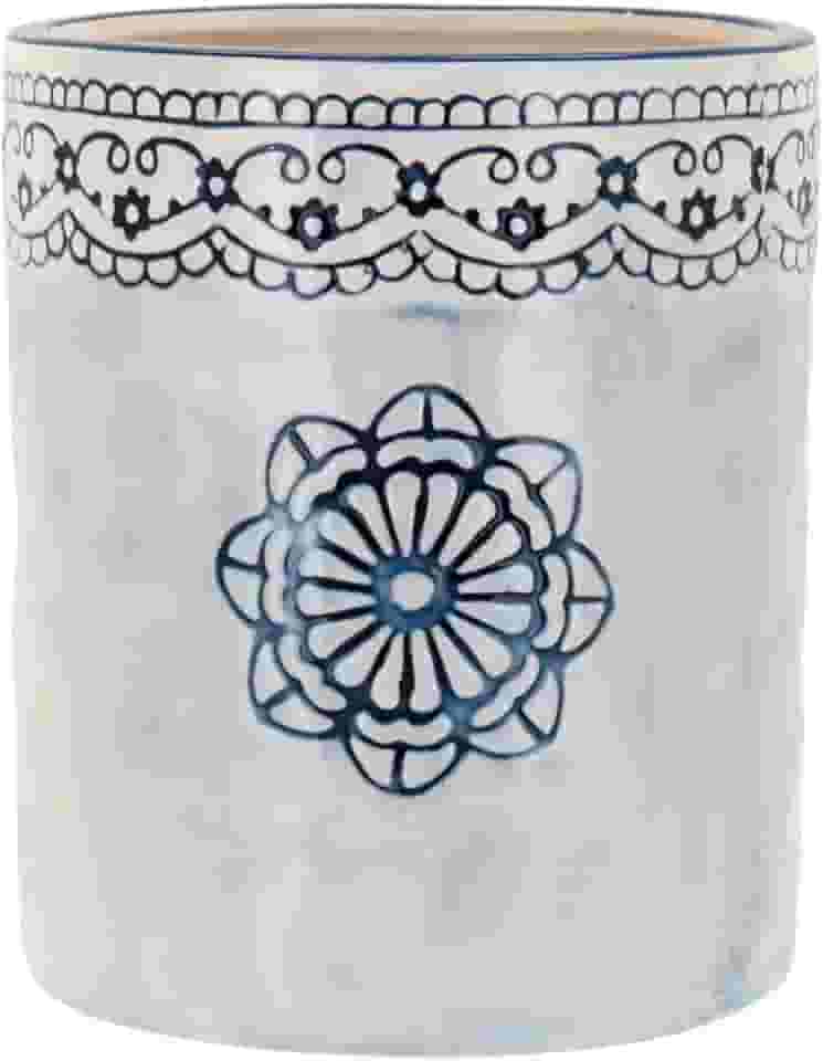 CACHEPÔ 16x13x13cm CERÂMICA AZUL