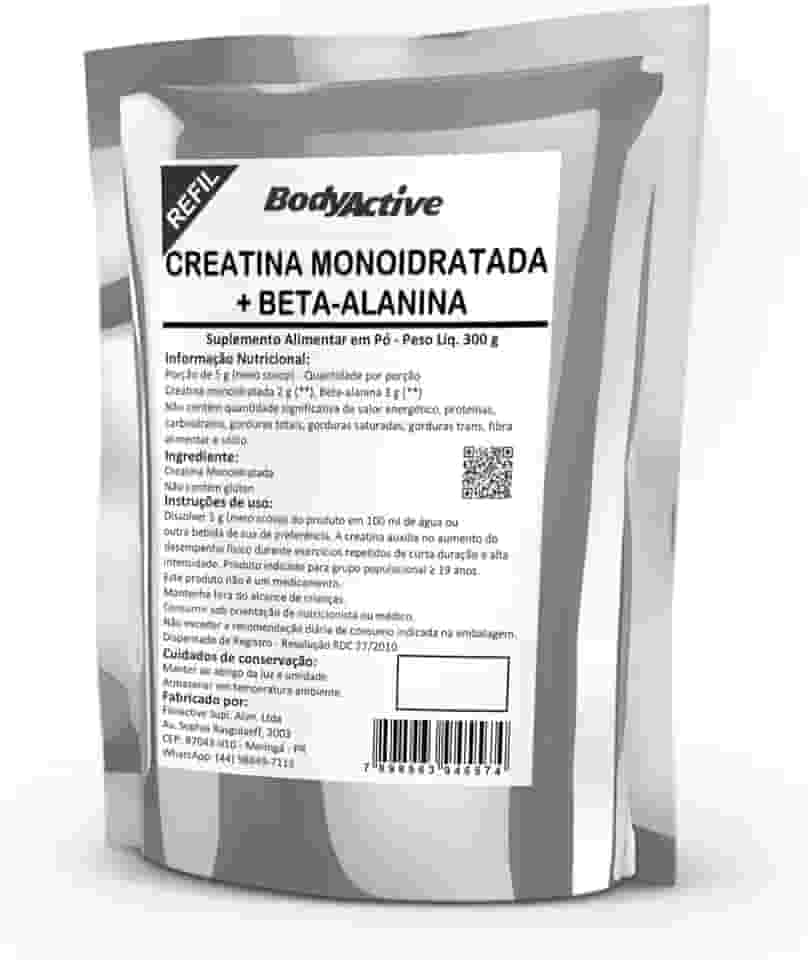 Creatina + Beta-alanina Refil 300 G Refil Bodyactive