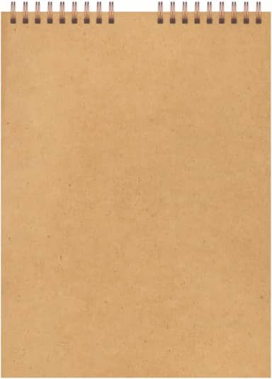 Caderno Sketchbook Capa Dura em Kraft Tamanho A5 A4 e A3