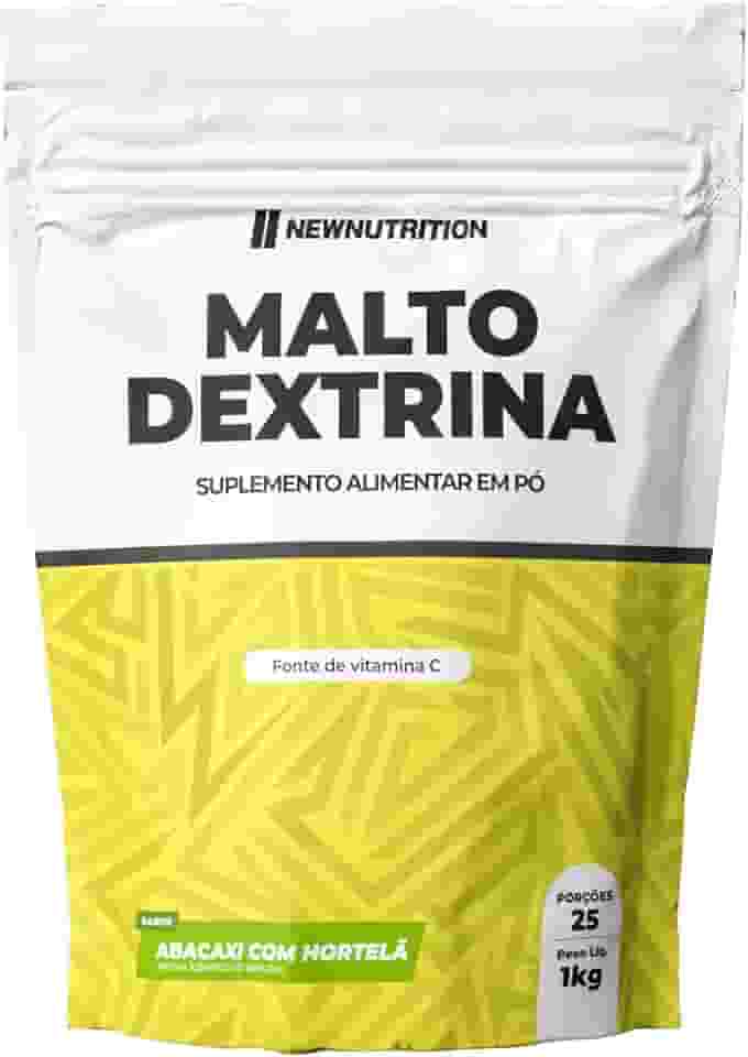 NEWNUTRITION, Maltodextrina 1 Kg Carboidratos Sabor Abacaxi Com Hortelã