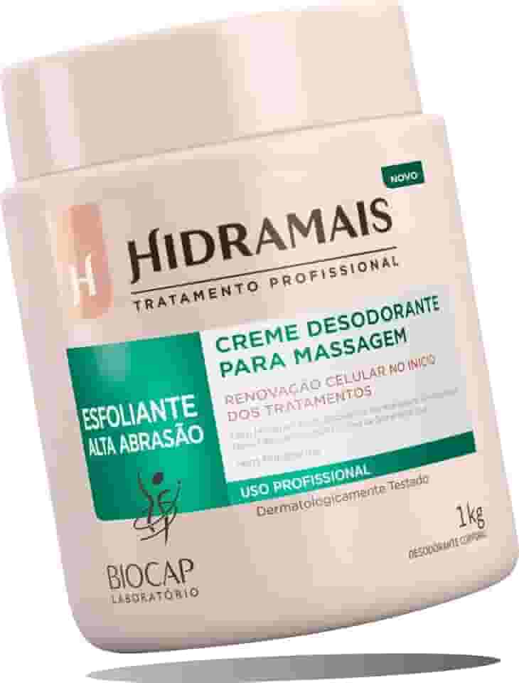 Creme Esfoliante Corporal Profissional Hidramais - Alta Abrasão, 1kg - Pele Renovada e Suave
