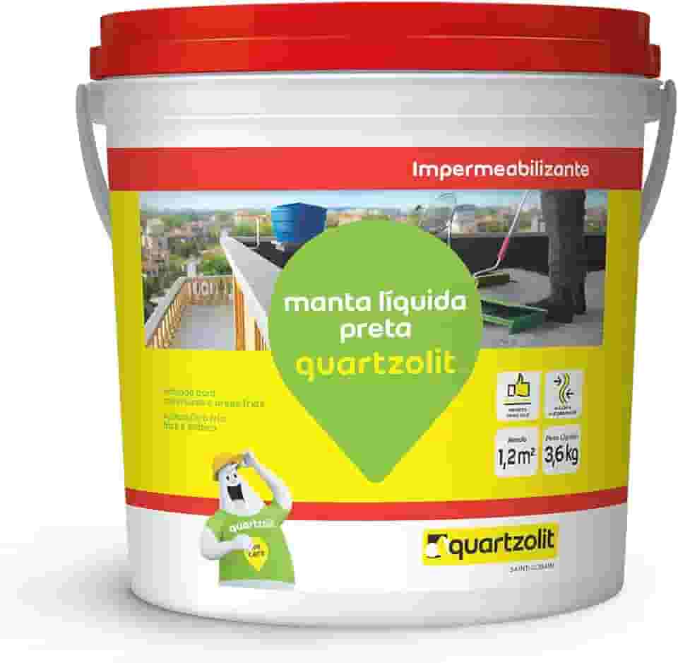MANTA LIQUIDA PRETA QUARTZOLIT 3,6KG