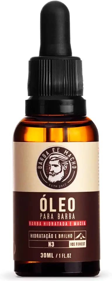 Óleo Barba Macia e Cheirosa Amadeirado 30ml - Barba de Macho