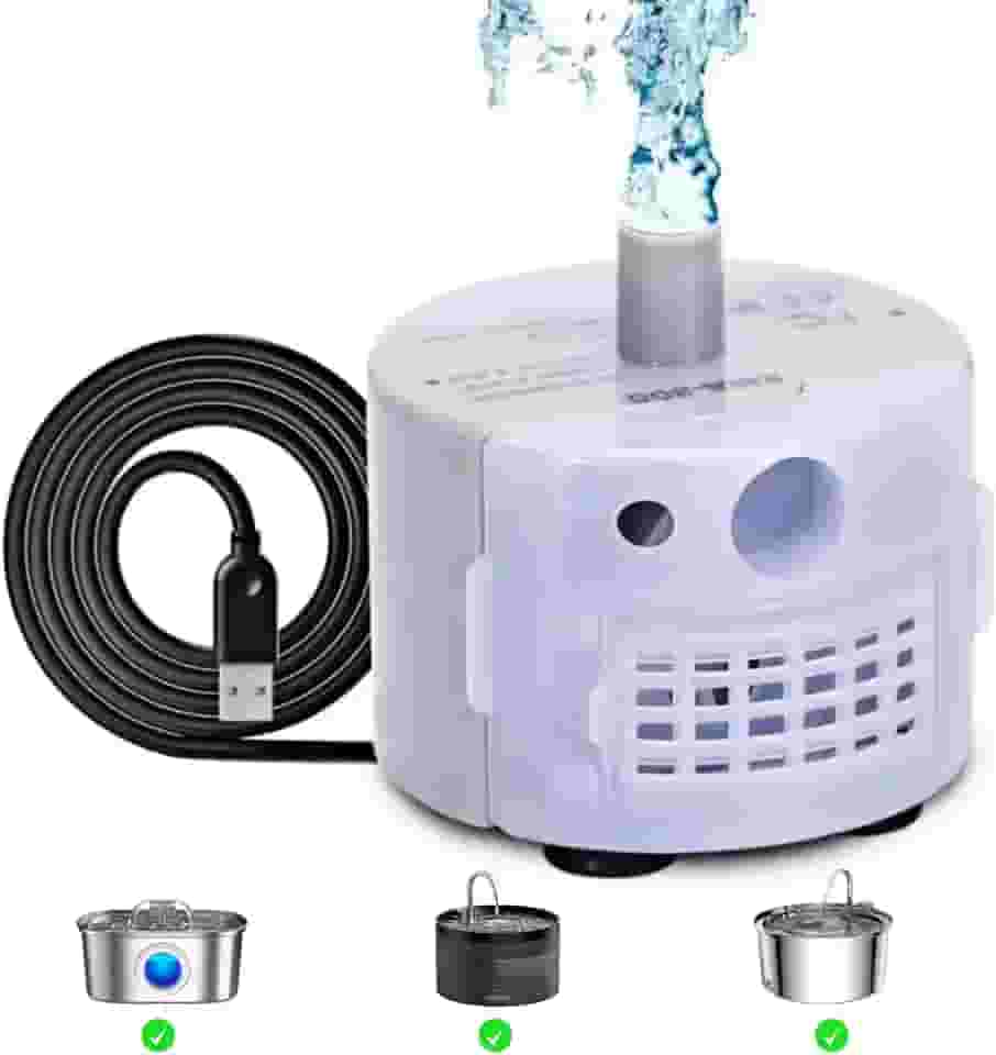 Bomba para Bebedouro de Gatos, Bomba de Reposição para Bebedouros de Pet de Estimação, Bomba de água Mute DC 5V/1A