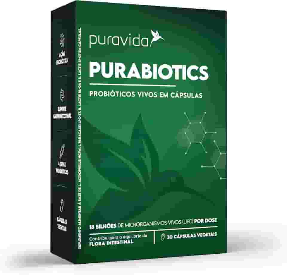 Puravida Suplemento de fibra alimentar Purabiotics 30 cápsulas