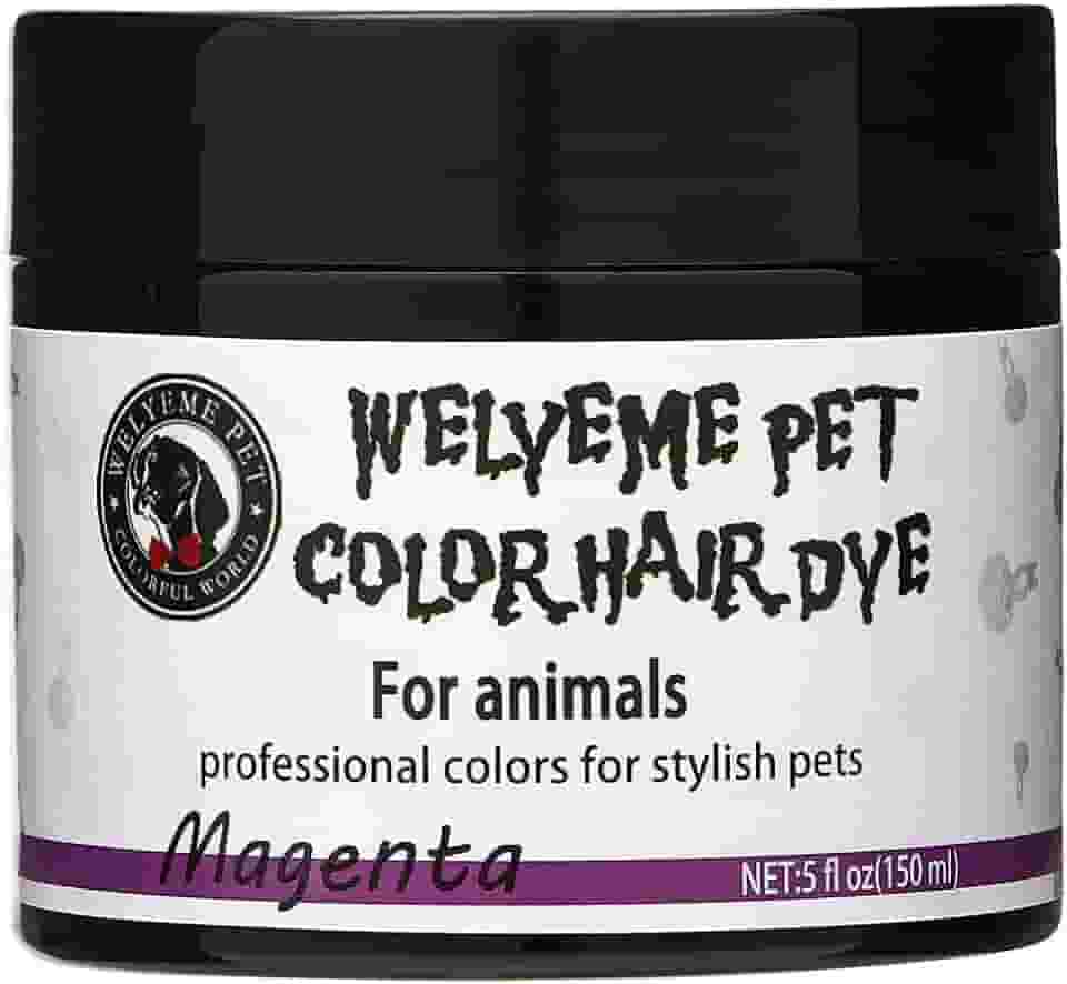 Tintura de cabelo magenta para cães/animais de estimação, tinta colorida de pelo de cachorro/gato, tintura de pele segura não tóxica, kit de tintura permanente de pelo de cachorro/animal