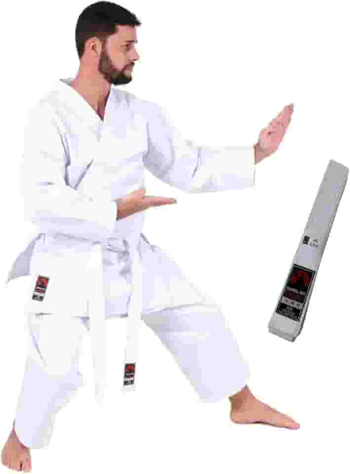 Kimono Karate Adulto PA Lonita com Faixa Branca