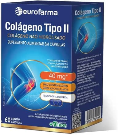 Colágeno tipo II Eurofarma - 60 cápsulas