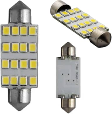 LAMPADA AUTOMOTIVA TORPEDO 16 LEDS 41mm 6000k